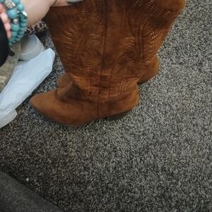 Brown Suede Women's Boots